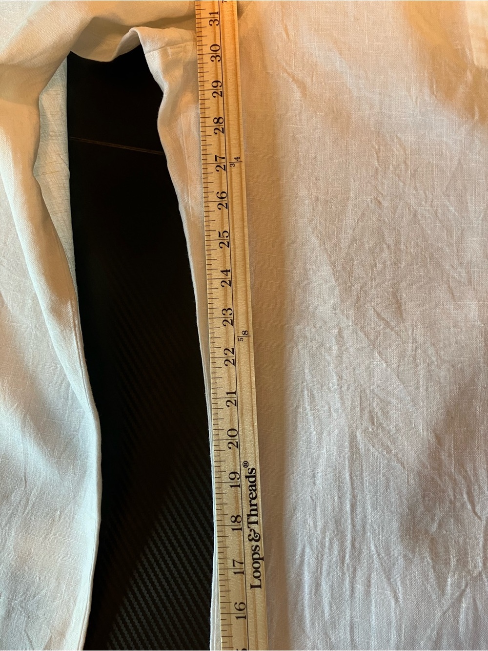 Chico's Women's White Elastic-Waist 100% Linen Pants with 4 Pockets - Picture 5 of 5